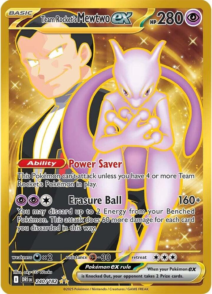 Team Rocket's Mewtwo ex 240/182 (SV10: Destined Rivals)  - Holofoil | Good Games Cannington