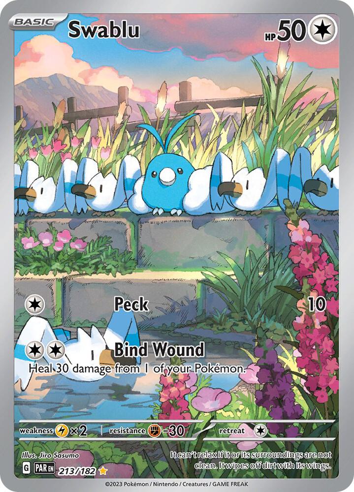 Swablu 213/182 (SV04: Paradox Rift)  - Holofoil | Good Games Cannington