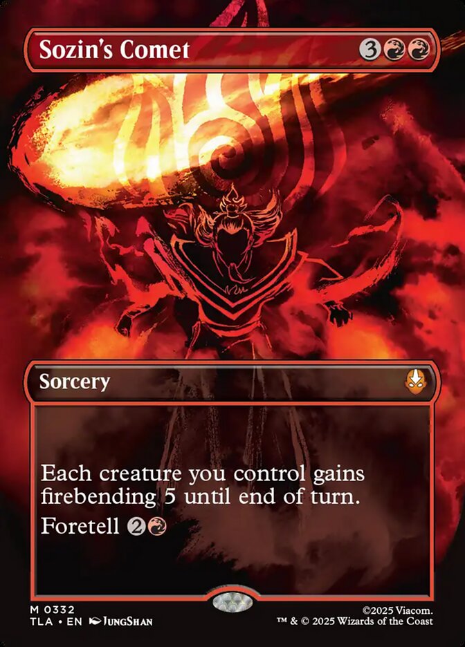 Sozin's Comet 332 (Avatar: The Last Airbender)  - Borderless Foil | Good Games Cannington