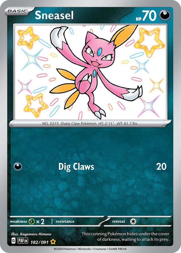 Sneasel 182/091 (SV: Paldean Fates)  - Holofoil | Good Games Cannington