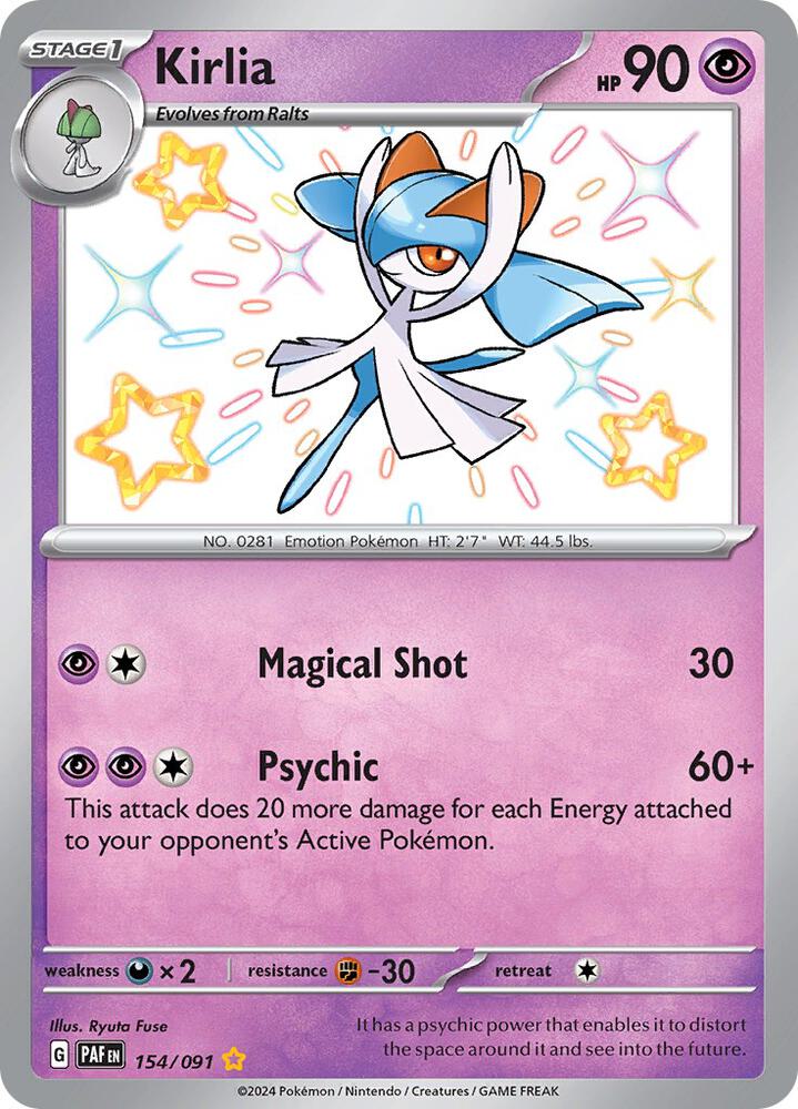 Kirlia 154/091 (SV: Paldean Fates)  - Holofoil | Good Games Cannington