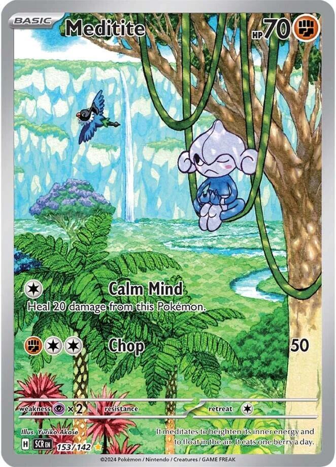 Meditite 153/142 (SV07: Stellar Crown)  - Holofoil | Good Games Cannington