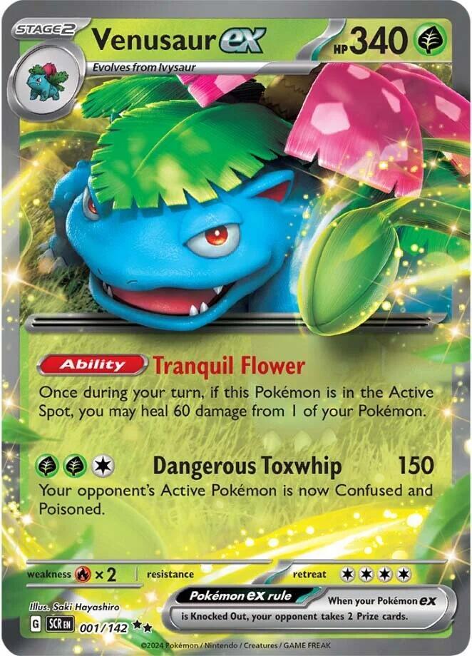 Venusaur ex 001/142 (SV07: Stellar Crown)  - Holofoil | Good Games Cannington