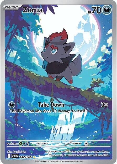 Zorua 142/086 (SV: White Flare)  - Holofoil | Good Games Cannington