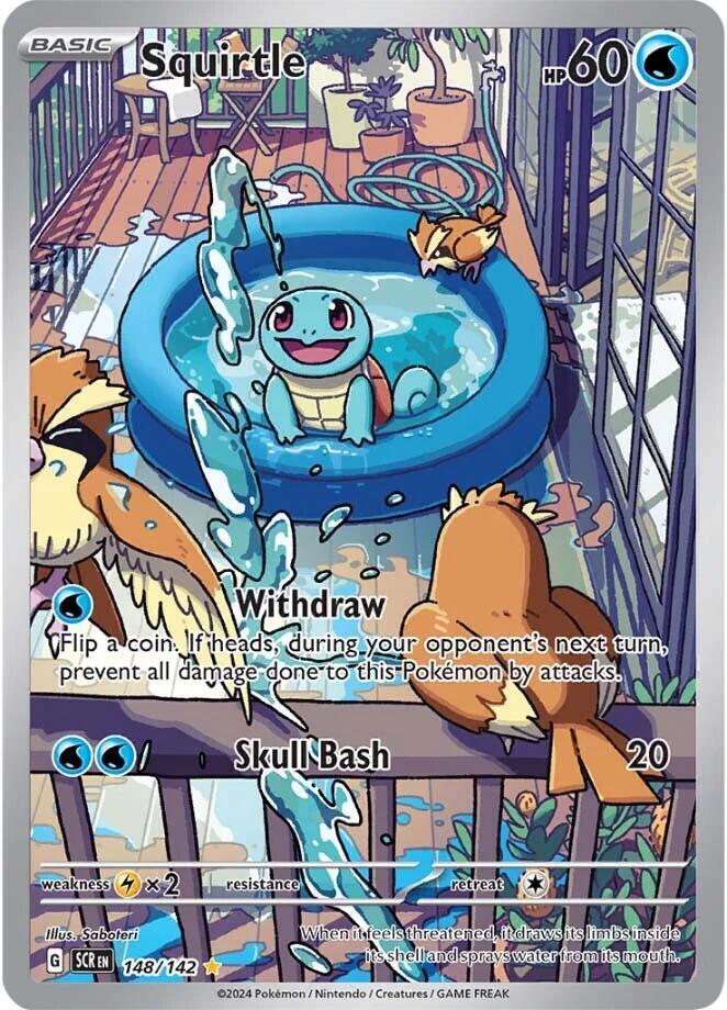 Squirtle 148/142 (SV07: Stellar Crown)  - Holofoil | Good Games Cannington