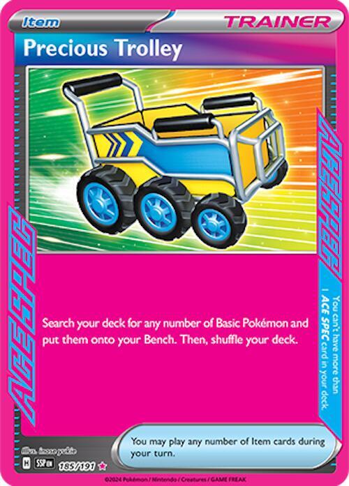 Precious Trolley 185/191 (SV08: Surging Sparks)  - Holofoil | Good Games Cannington