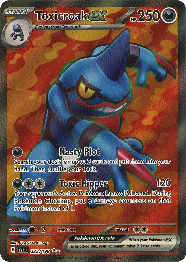 Toxicroak ex 232 198 (SV01: Scarlet & Violet Base Set)  - Holofoil | Good Games Cannington