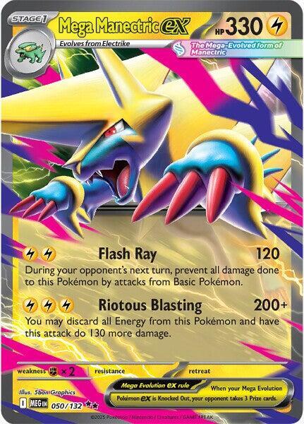 Mega Manectric ex 050 132 (ME01: Mega Evolution)  - Holofoil | Good Games Cannington