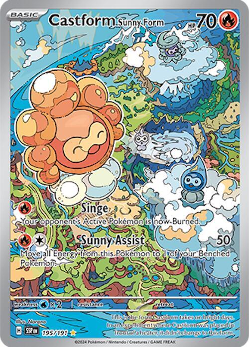 Castform Sunny Form 195/191 (SV08: Surging Sparks)  - Holofoil | Good Games Cannington