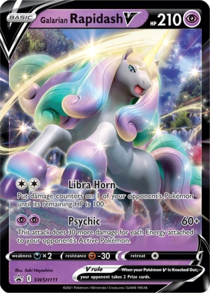 Galarian Rapidash V SWSH111 (SWSH: Sword & Shield Promo Cards)  - Holofoil | Good Games Cannington