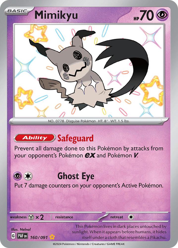 Mimikyu 160/091 (SV: Paldean Fates)  - Holofoil | Good Games Cannington