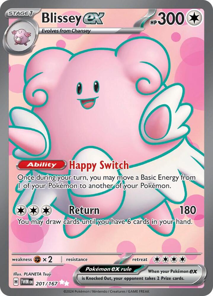 Blissey ex 201/167 (SV06: Twilight Masquerade)  - Holofoil | Good Games Cannington
