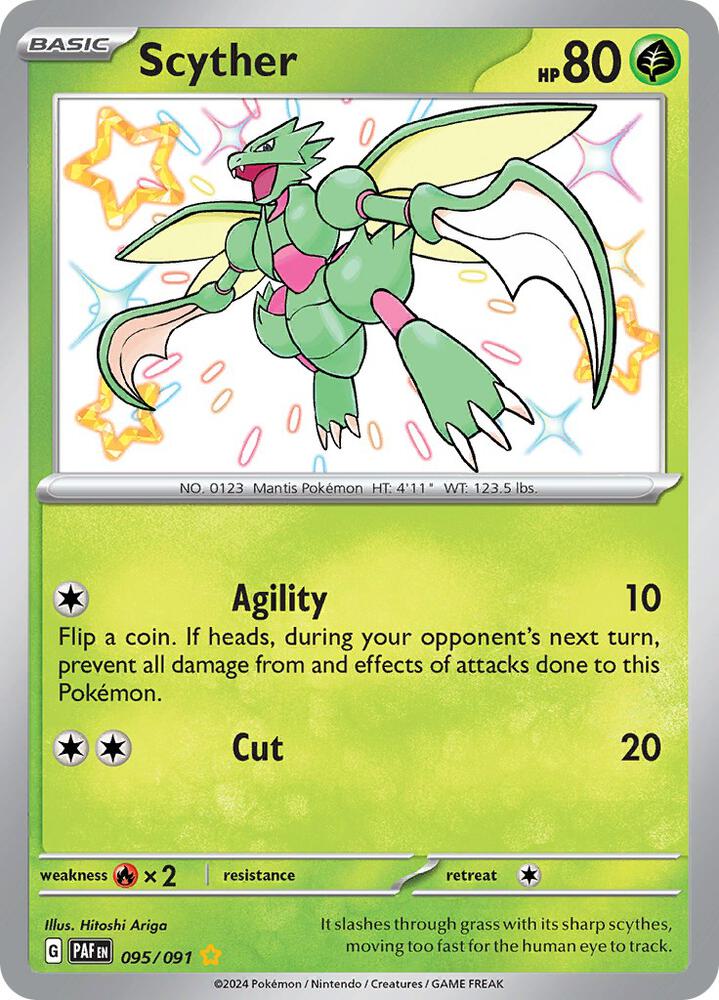 Scyther 095/091 (SV: Paldean Fates)  - Holofoil | Good Games Cannington