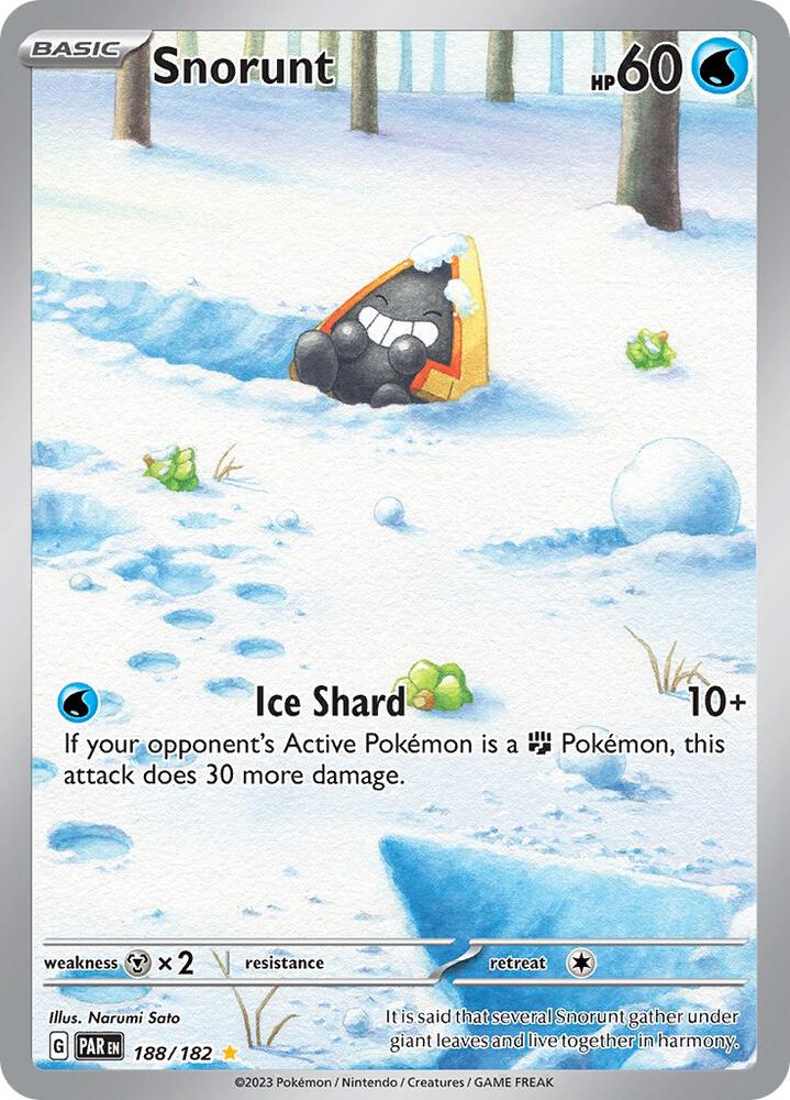 Snorunt 188/182 (SV04: Paradox Rift)  - Holofoil | Good Games Cannington