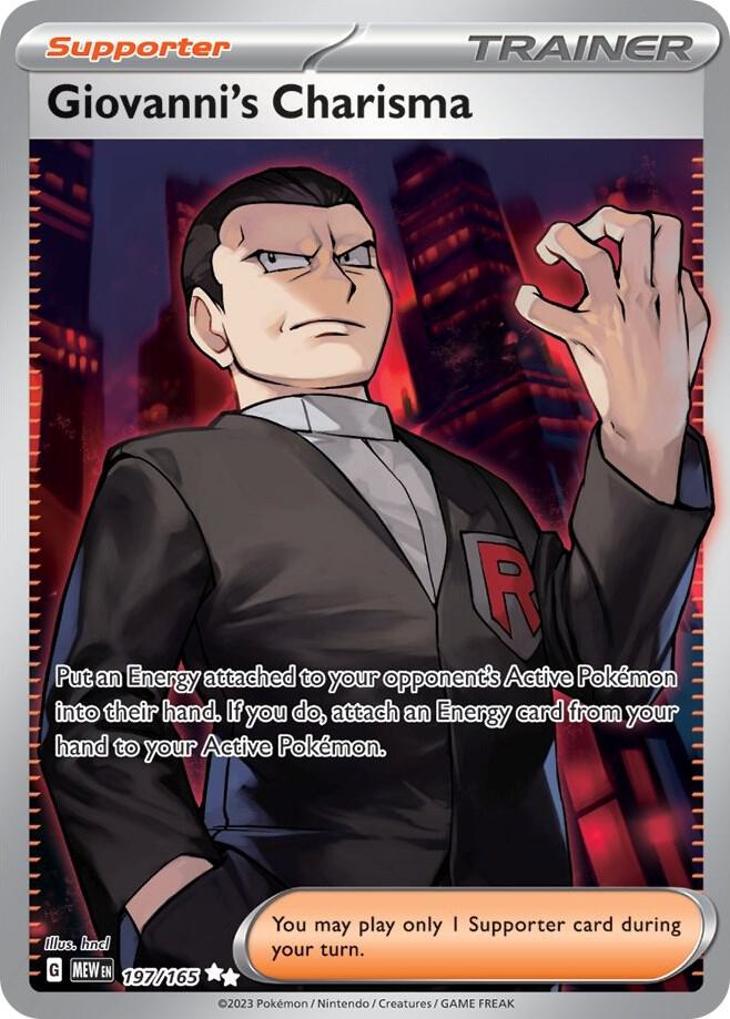 Giovanni's Charisma 197/165 (SV: Scarlet & Violet 151)  - Holofoil | Good Games Cannington