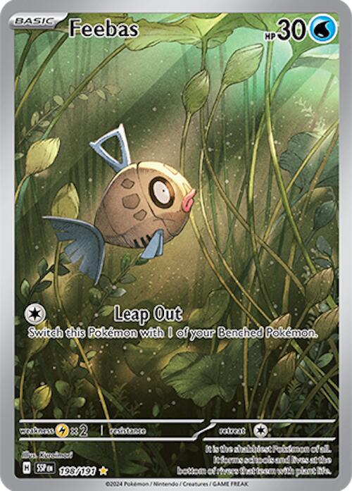 Feebas 198/191 (SV08: Surging Sparks)  - Holofoil | Good Games Cannington