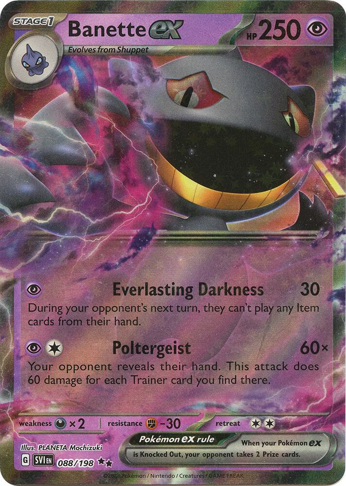 Banette ex 088 198 (SV01: Scarlet & Violet Base Set)  - Holofoil | Good Games Cannington