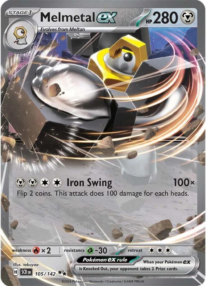 Melmetal ex 105/142 (SV07: Stellar Crown)  - Holofoil | Good Games Cannington