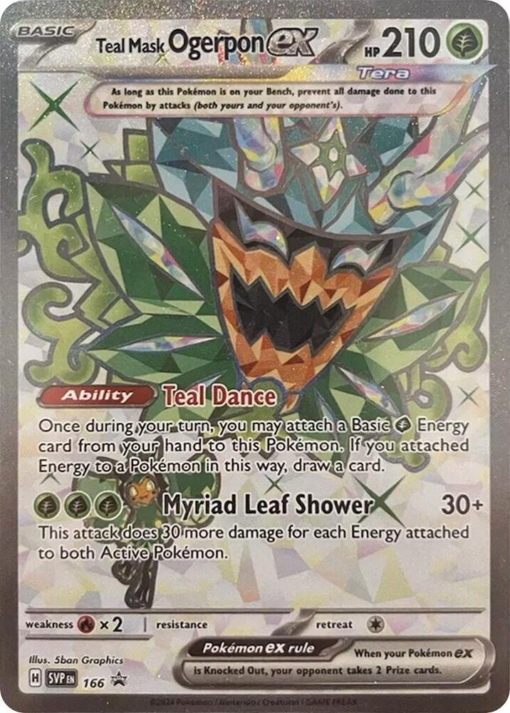 Teal Mask Ogerpon ex 166 166 (SV: Scarlet & Violet Promo Cards)  - Holofoil | Good Games Cannington