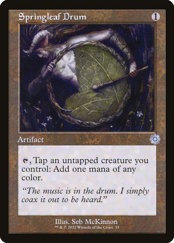 Springleaf Drum 55/63 (The Brothers' War: Retro Frame Artifacts)  - Foil | Good Games Cannington