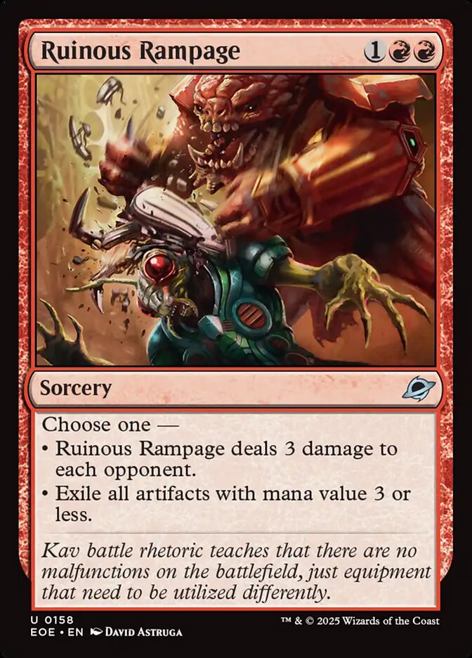 Ruinous Rampage 158 (Edge of Eternities)  - Foil | Good Games Cannington