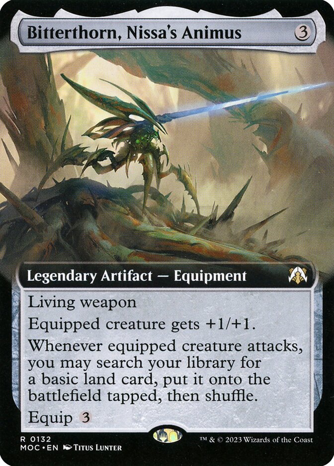 Bitterthorn, Nissa's Animus 132/444 (Commander: March of the Machine)  - Extended Art | Good Games Cannington