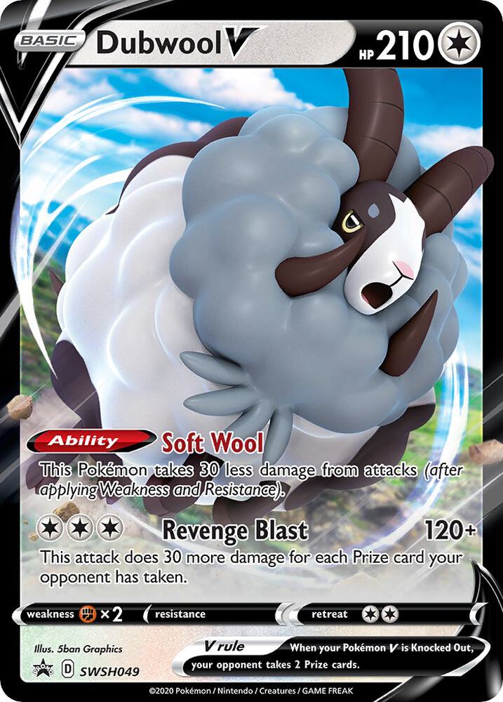 Dubwool V SWSH049 (SWSH: Sword & Shield Promo Cards)  - Holofoil | Good Games Cannington