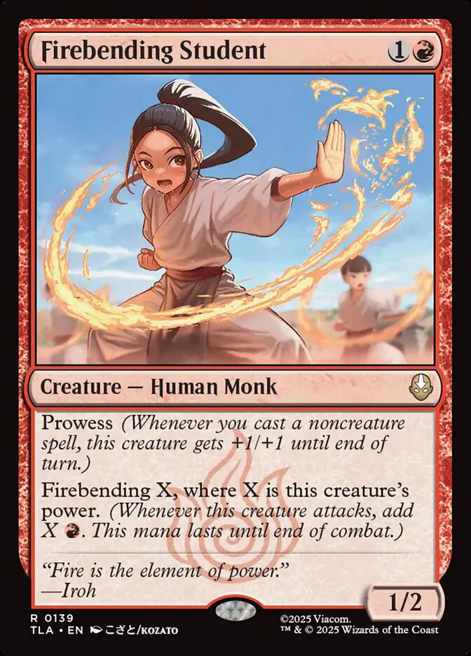 Firebending Student 139/286 (Avatar: The Last Airbender)  - Foil | Good Games Cannington