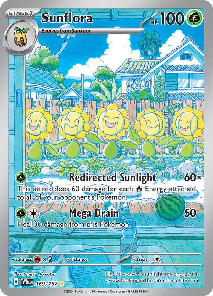 Sunflora 169/167 (SV06: Twilight Masquerade)  - Holofoil | Good Games Cannington