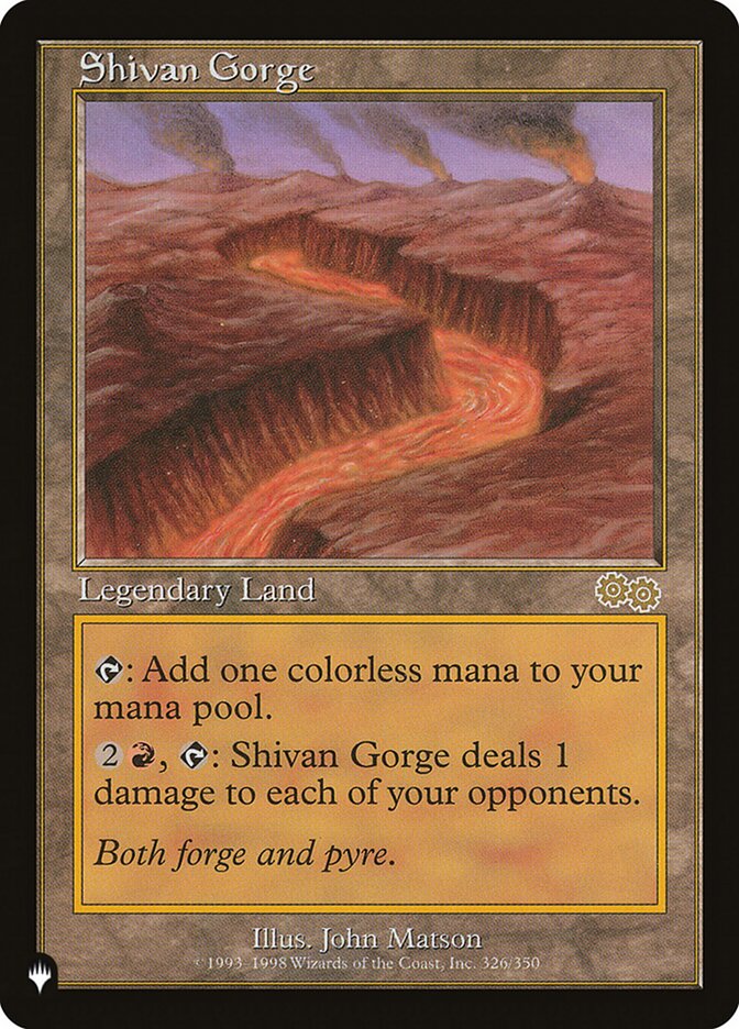 Shivan Gorge 326/350 (The List Reprints)  | Good Games Cannington