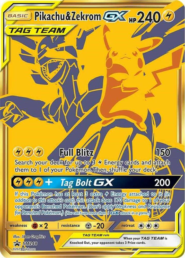 Pikachu and Zekrom GX SM248 (SM Promos)  - Holofoil | Good Games Cannington
