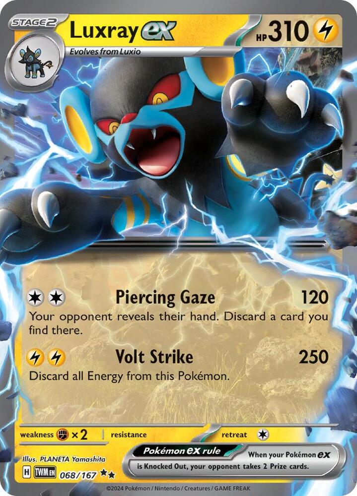 Luxray ex 068/167 (SV06: Twilight Masquerade)  - Holofoil | Good Games Cannington