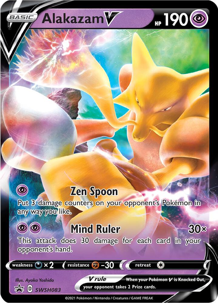 Alakazam V SWSH083 (SWSH: Sword & Shield Promo Cards)  - Holofoil | Good Games Cannington