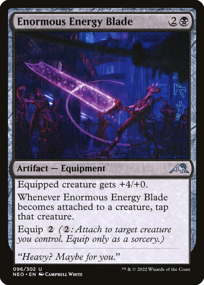 Enormous Energy Blade 96/302 (Kamigawa: Neon Dynasty)  | Good Games Cannington