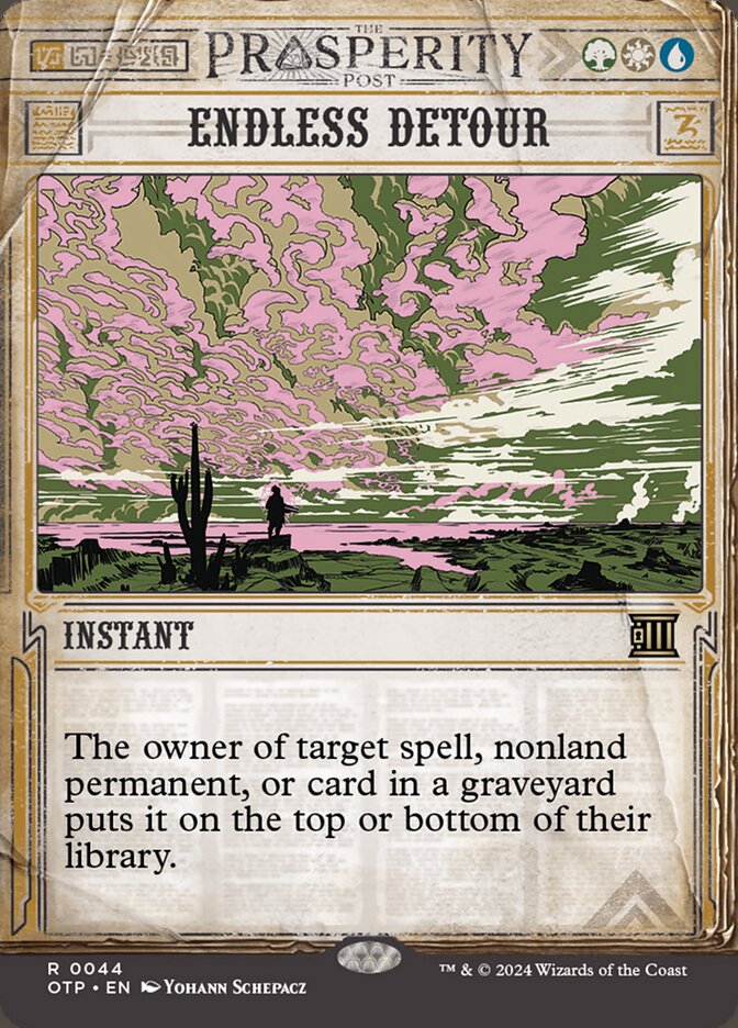 Endless Detour 44 (Outlaws of Thunder Junction: Breaking News)  - Foil | Good Games Cannington