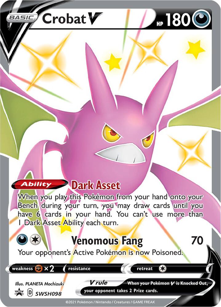 Crobat V SWSH098 (SWSH: Sword & Shield Promo Cards)  - Holofoil | Good Games Cannington