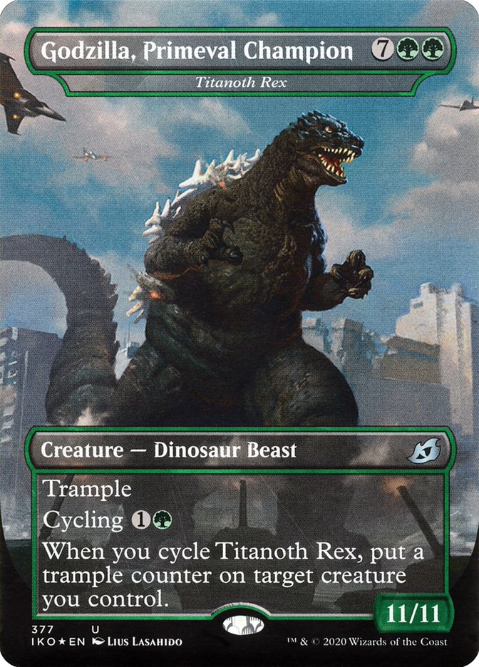 Godzilla Primeval Champion Titanoth Rex 377 (Ikoria: Lair of Behemoths)  - Foil | Good Games Cannington