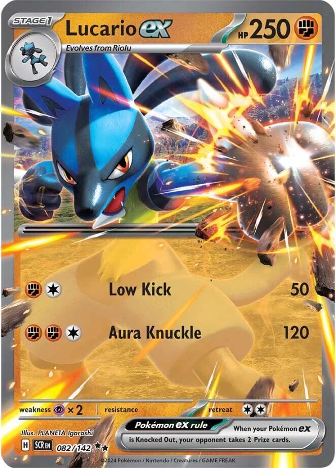 Lucario ex 082/142 (SV07: Stellar Crown)  - Holofoil | Good Games Cannington