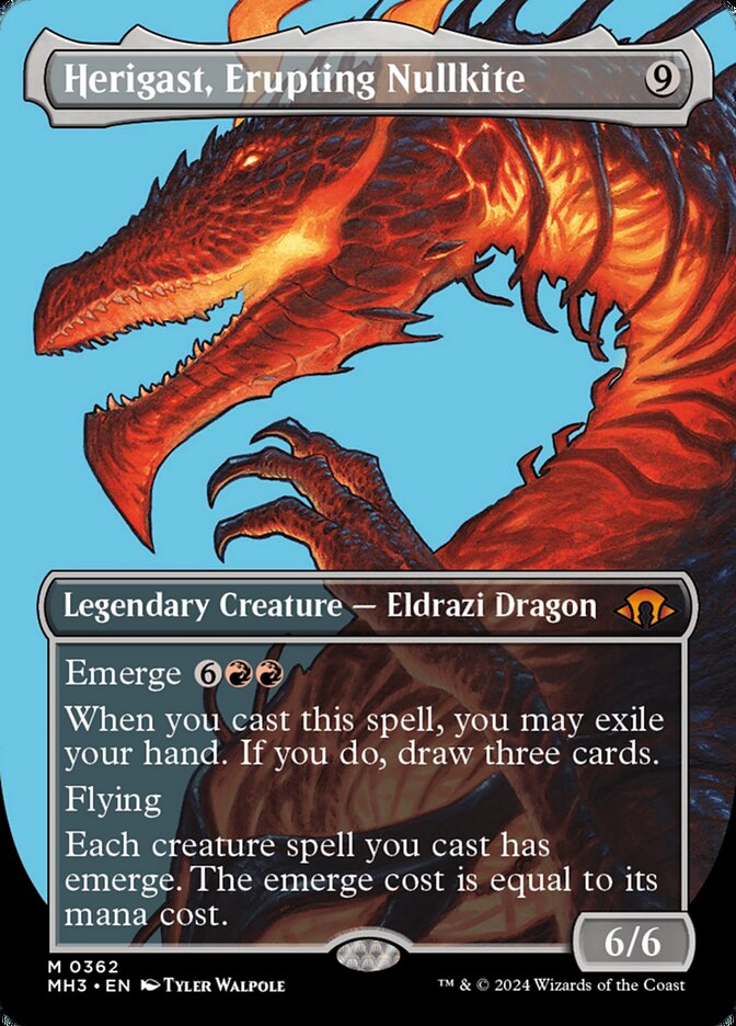 Herigast, Erupting Nullkite 362/319 (Modern Horizons 3)  - Borderless | Good Games Cannington