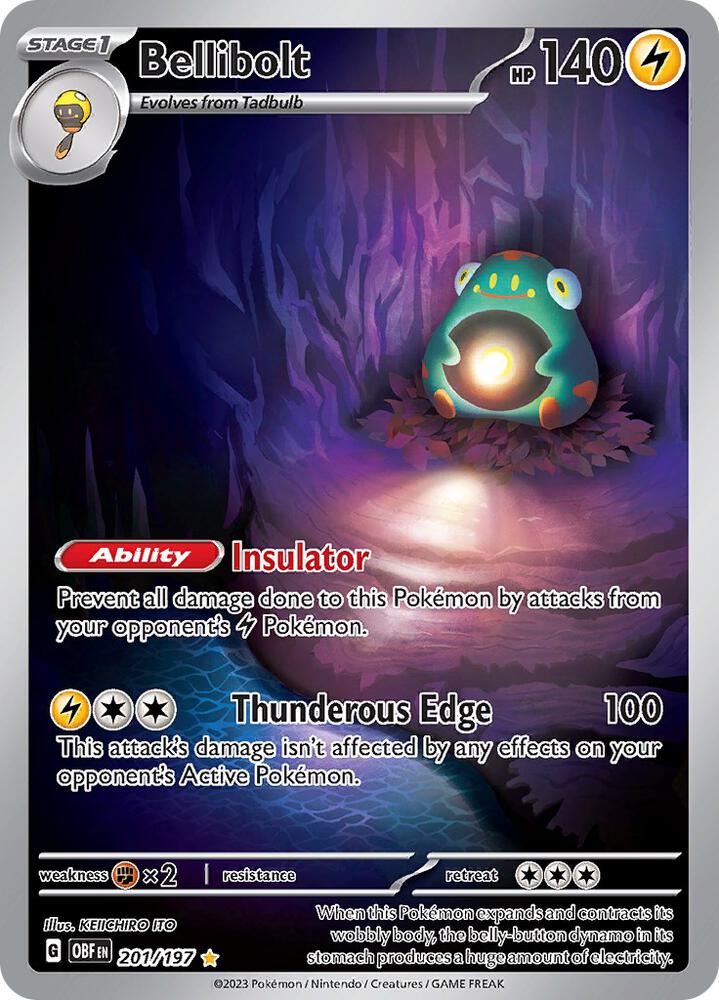 Bellibolt 201/197 (SV03: Obsidian Flames)  - Holofoil | Good Games Cannington