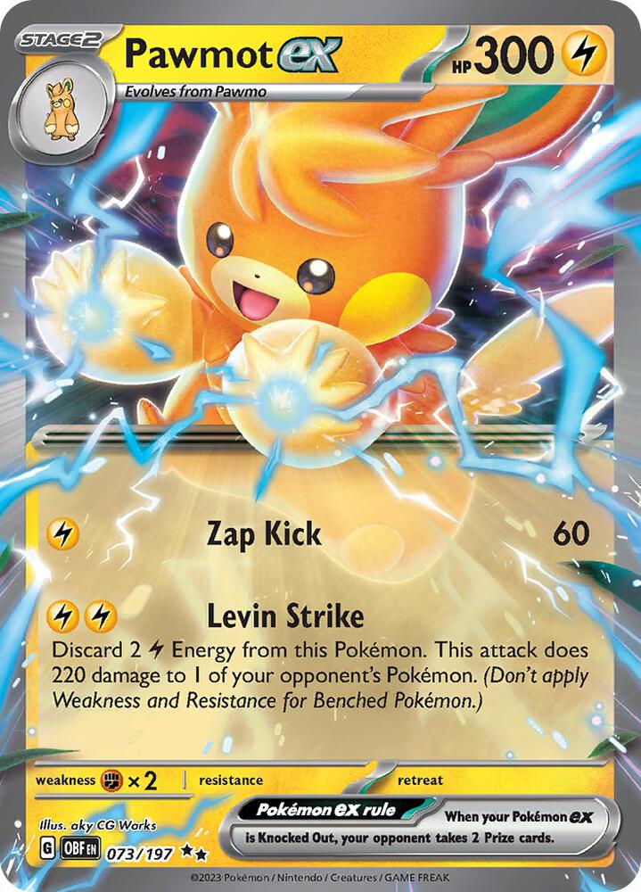 Pawmot ex 073/197 (SV03: Obsidian Flames)  - Holofoil | Good Games Cannington