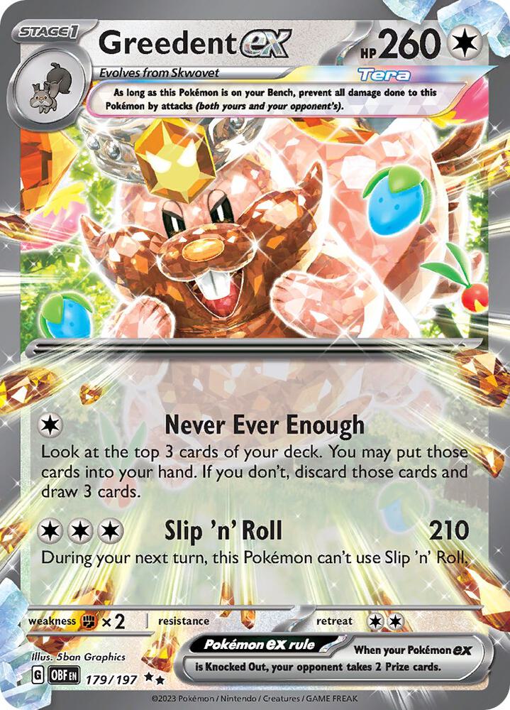 Greedent ex 179/197 (SV03: Obsidian Flames)  - Holofoil | Good Games Cannington