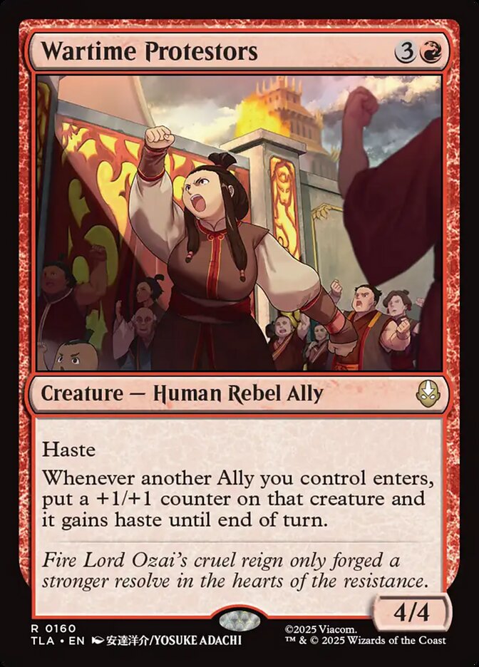 Wartime Protestors 160 (Avatar: The Last Airbender)  - Foil | Good Games Cannington