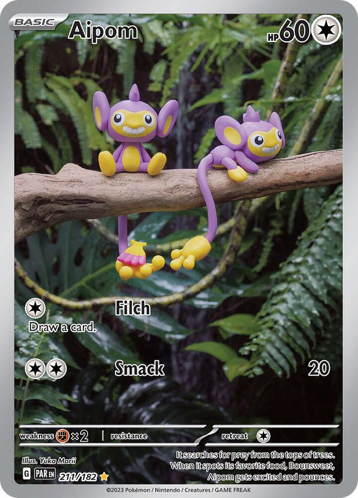 Aipom 211 182 (SV04: Paradox Rift)  - Holofoil | Good Games Cannington