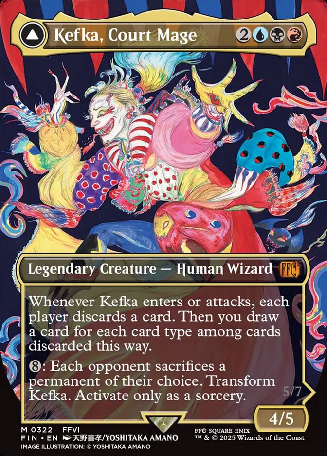 Kefka, Court Mage // Kefka, Ruler of Ruin 322 (FINAL FANTASY)  - Borderless Foil | Good Games Cannington