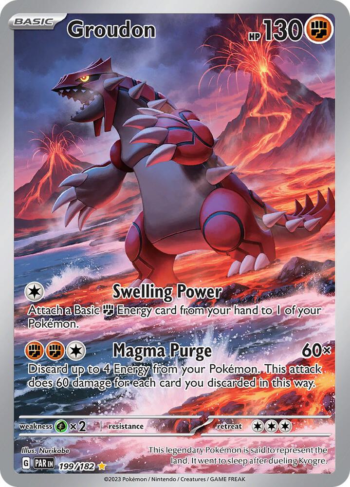 Groudon 199/182 (SV04: Paradox Rift)  - Holofoil | Good Games Cannington