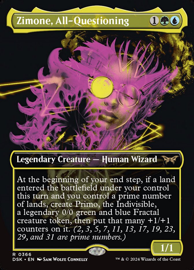 Zimone, All-Questioning 366/286 (Duskmourn: House of Horror)  - Borderless Foil | Good Games Cannington