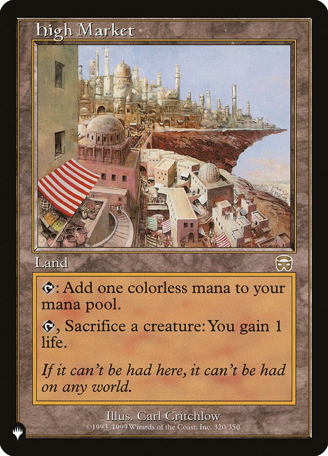 High Market 320/350 (The List Reprints)  | Good Games Cannington