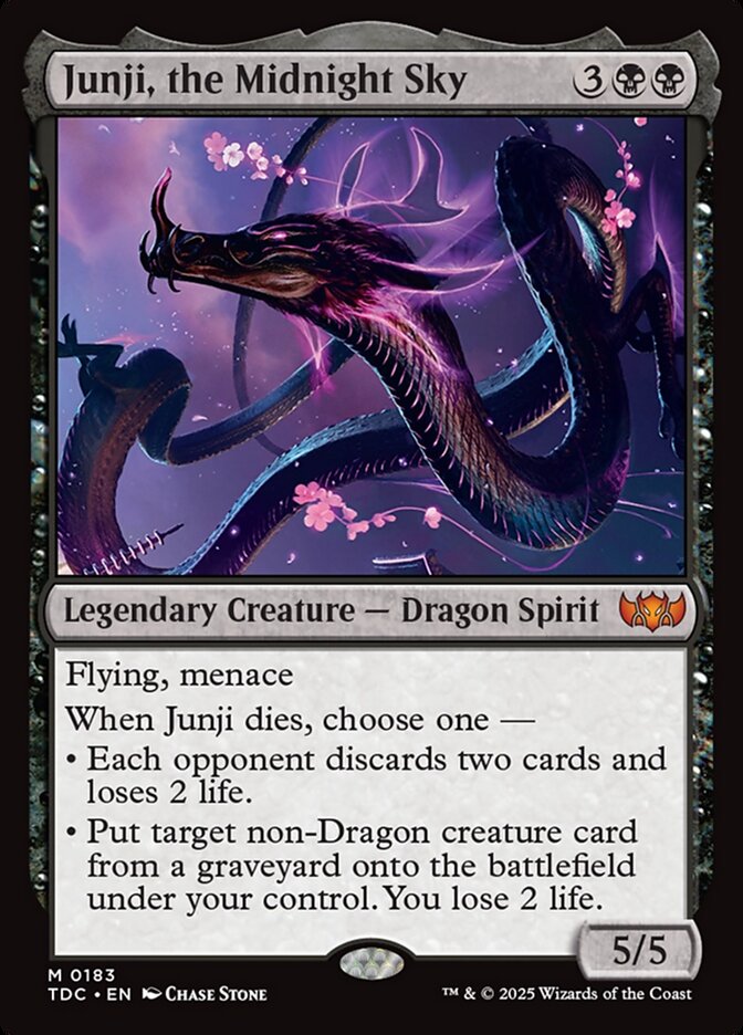 Junji, the Midnight Sky 183 (Commander: Tarkir: Dragonstorm)  | Good Games Cannington