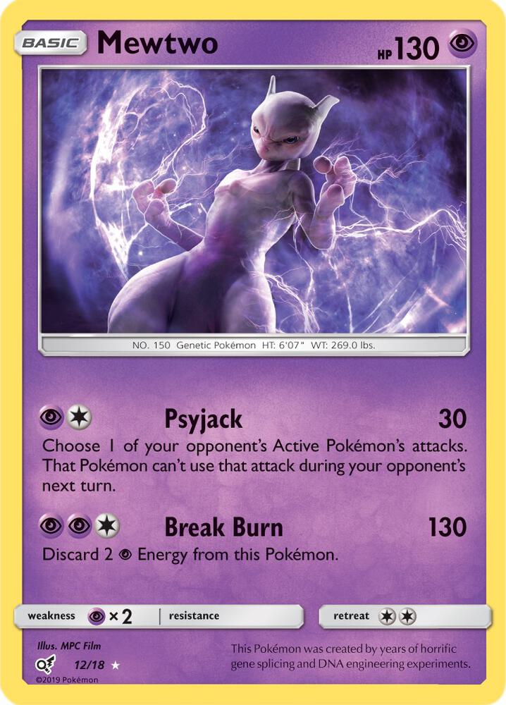 Mewtwo 12/18 (Detective Pikachu)  - Holofoil | Good Games Cannington